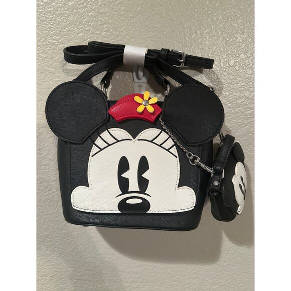 NWT Shanghai Disney Parks Minnie Mouse Crossbody purse & Mickey coin purse Bag - Picture 1 of 6